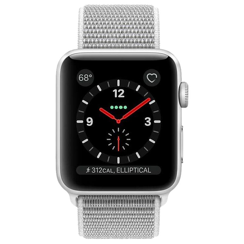 

Apple Watch Series 3 Smartwatch (GPS+Cellular, 38mm) (Supports Apple Watch e-SIM, MQKJ2HN/A, Silver/Grey, Sport Loop), No color