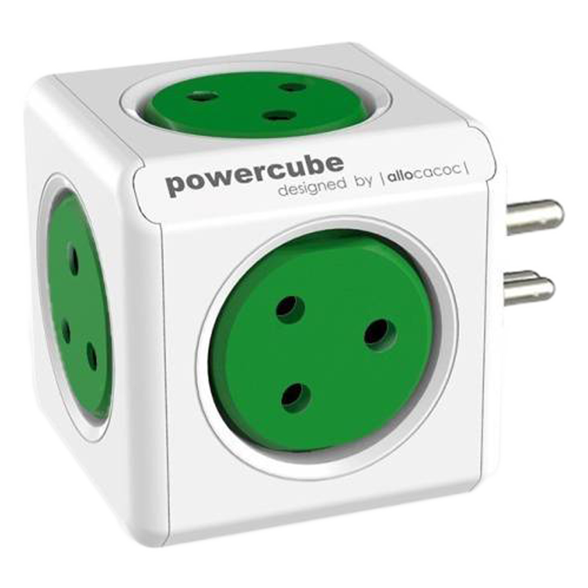 Allocacoc Powercube 10 Amp 5 Socket Power Adapter (6500GN/INORPC, Green)_1