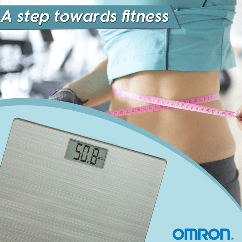 Omron Digital Body Weight Scale (Battery Powered, HN-286, White)_4