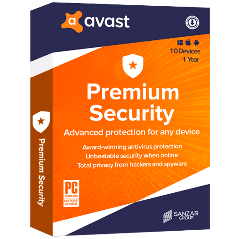 

Avast Premium Security 10Dev/1Yr, No color