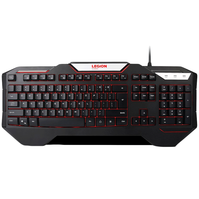 

Lenovo Legion Wired Backlit Gaming Keyboard (K200, Black), No color