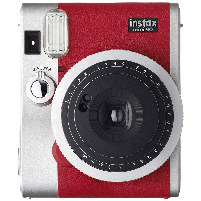 

Fujifilm Instax Mini 90 Instant Camera (Double Exposure Mode, Red), No color