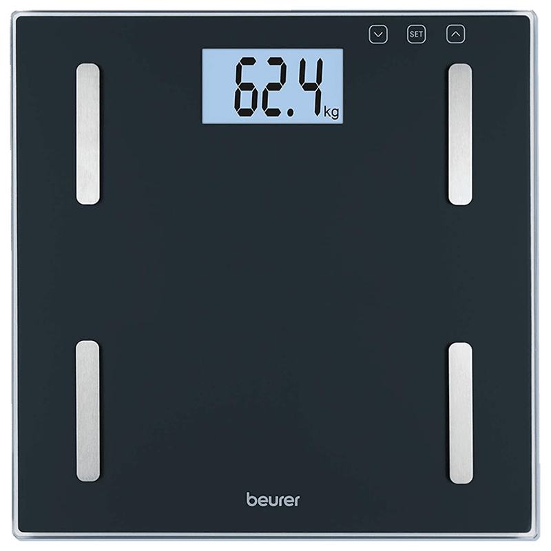 Beurer Diagnostic Bathroom Digital Weight Scale (Switch-On Technology, BMI Calculation, BF 180, Black)_1
