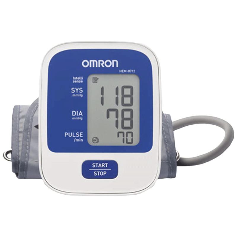

Omron Fully Automatic Digital Blood Pressure Monitor (Enhanced Intellisense Technology, HEM-8712-AP, Blue), No color