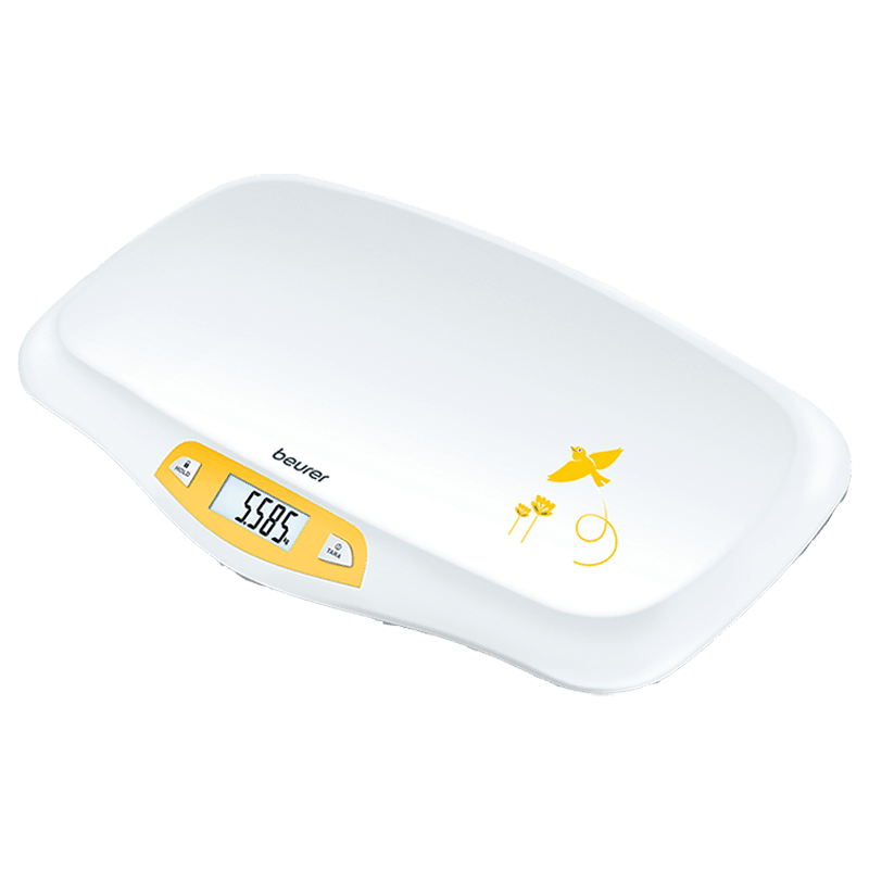 

Beurer Baby Weight Scale (Switch-On Technology, Curved Weighing Surface, BY 80, White), No color