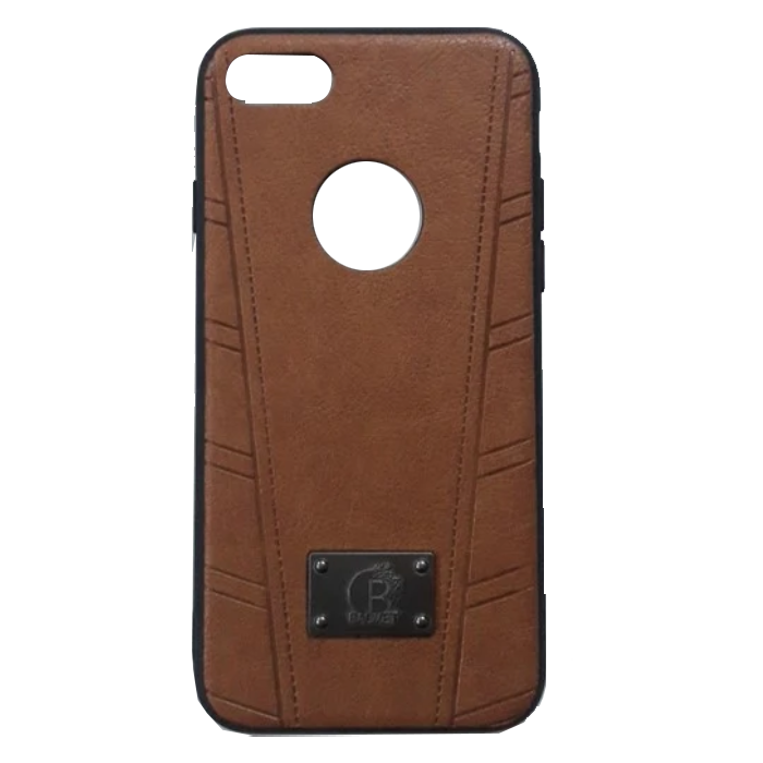 Backet Leather Back Case Cover for Apple iPhone 7/8 Plus (IP8PLVB-MX, Black/Tan)_1
