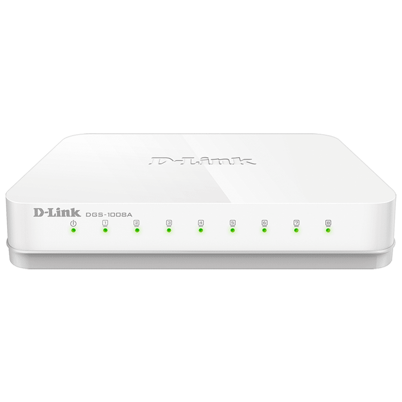 D-Link 8-Port Gigabit Switch (DGS-1008A, White)_1