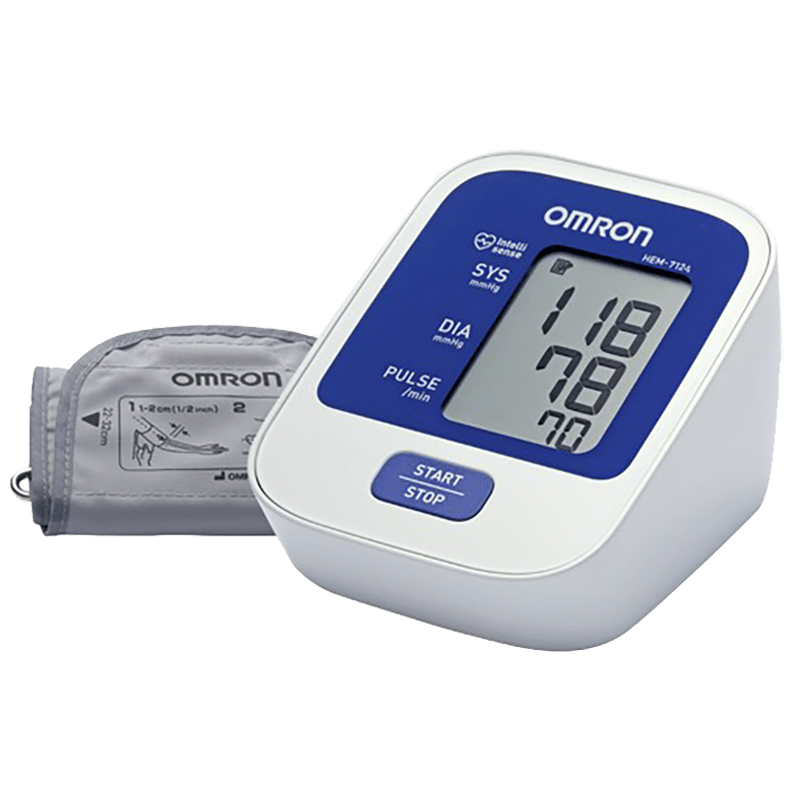 Omron Fully Automatic Digital Blood Pressure Monitor (Enhanced Intellisense Technology, HEM-7124, Blue)_1