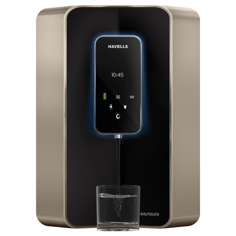 

Havells Digitouch RO+UV Water Purifier (Gold), No color