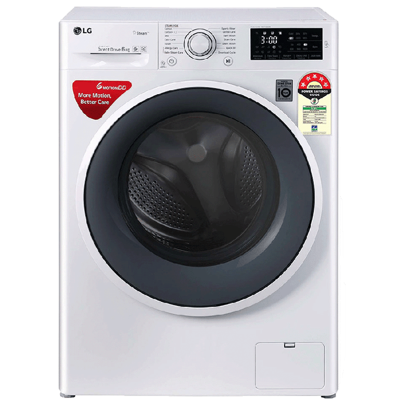 LG 6 Kg 5 Star Fully Automatic Front Loading Washing Machine (FHT1006ZNW.ABWQEIL, Blue White)_1