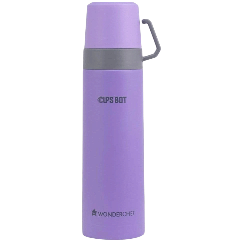 wonderchef - wonderchef Cups-Bot 500 ml Double Wall Bottle (Vacuum Insulation, 63153229, Purple)