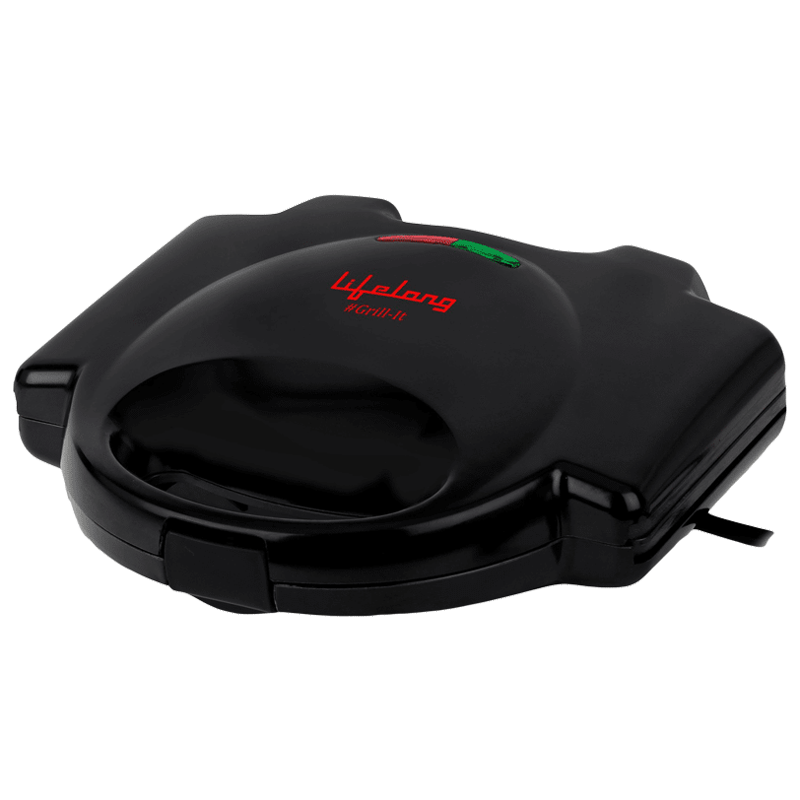 

Lifelong 750 Watts 4 Slice Automatic Grill Sandwich Maker (Heat-resistant, LLSM115G , Black), No color