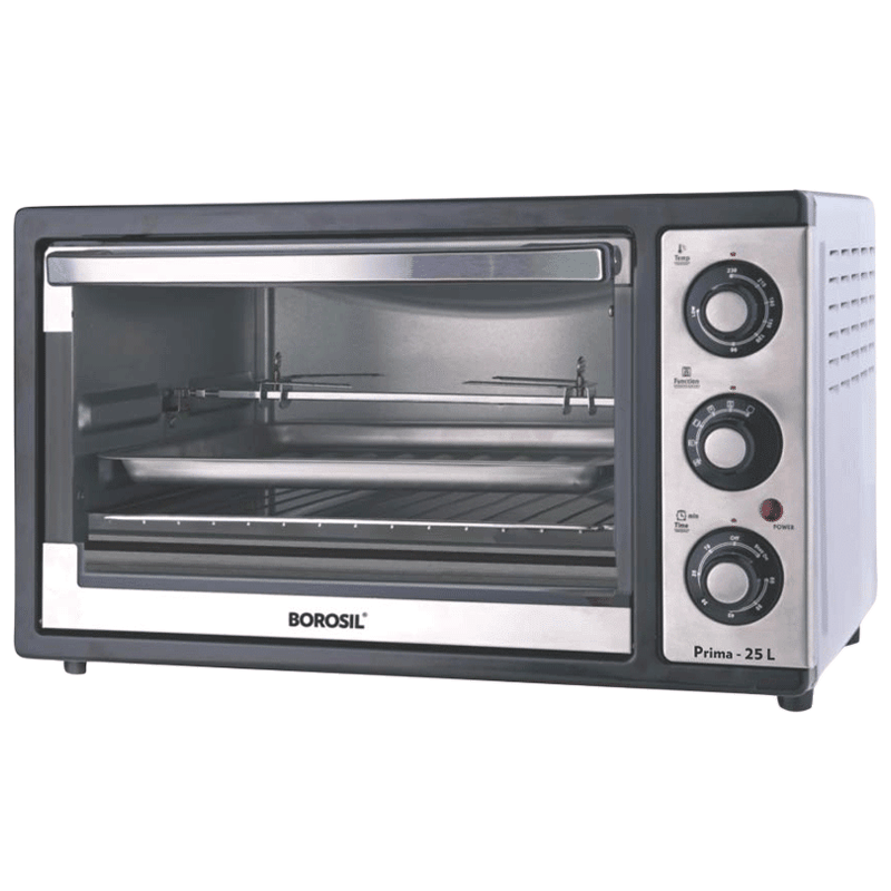 

Borosil Prima 25 Litres OTG (Motorized Rotisserie, BOTG25CRS12, Silver), No color