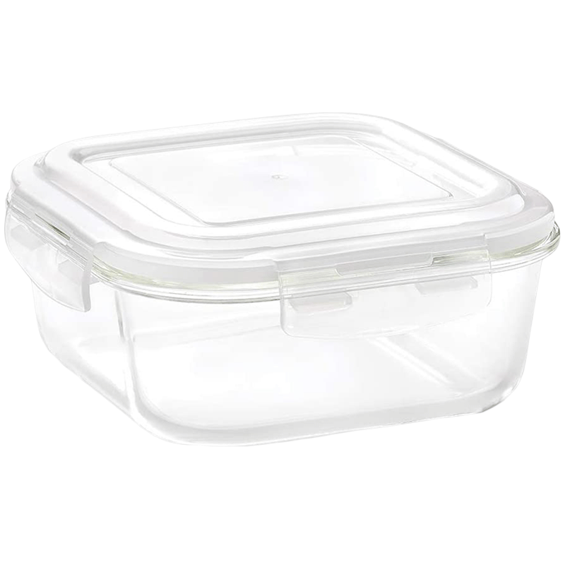 Borosil - Borosil Klip N Store Food Container for Microwave, Fridge, Dishwasher (Airtight Seal, IYSQHSS1200, Transparent)
