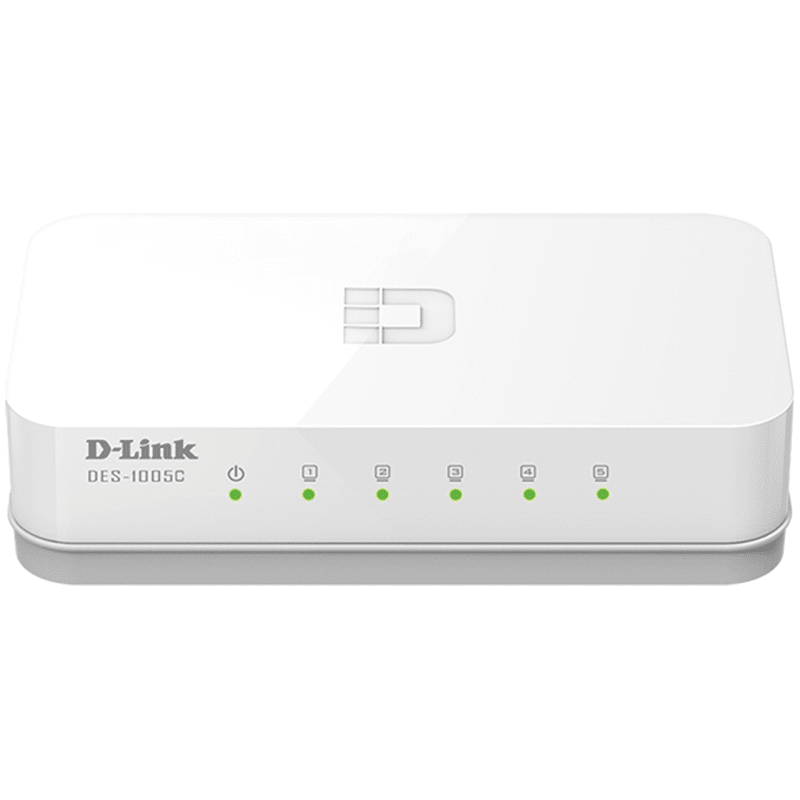 D-Link 5-Port Fast Ethernet Switch (DES-1005C, White)_1