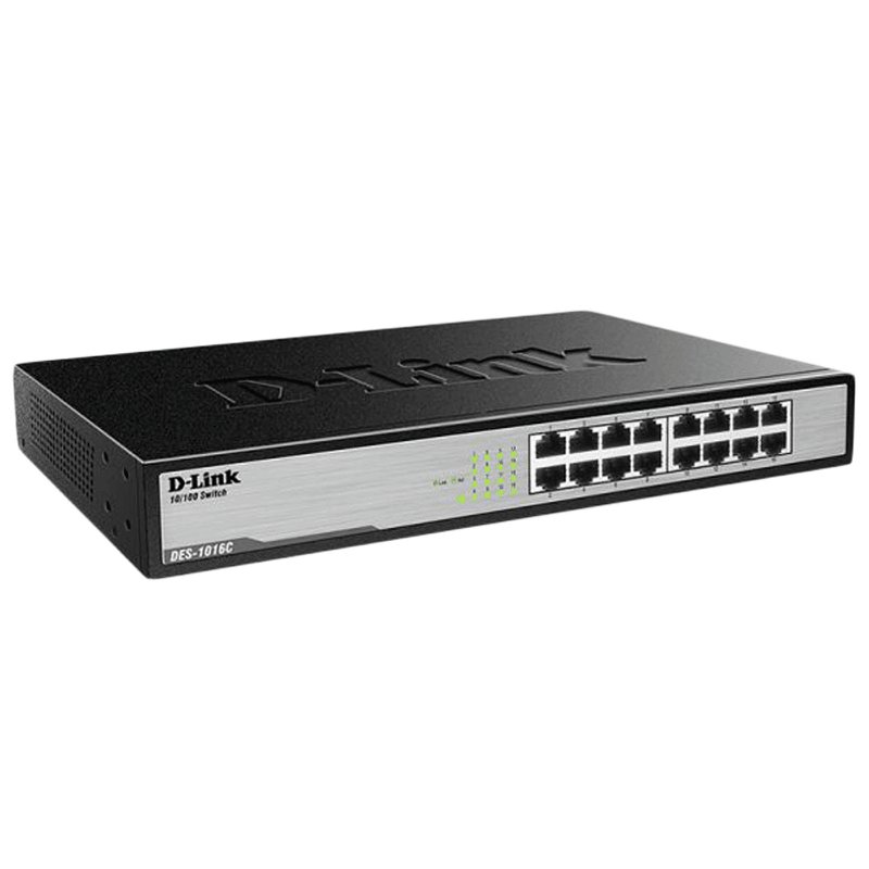 D-Link 16-Port Fast Ethernet Switch (DES-1016C, Black)_1