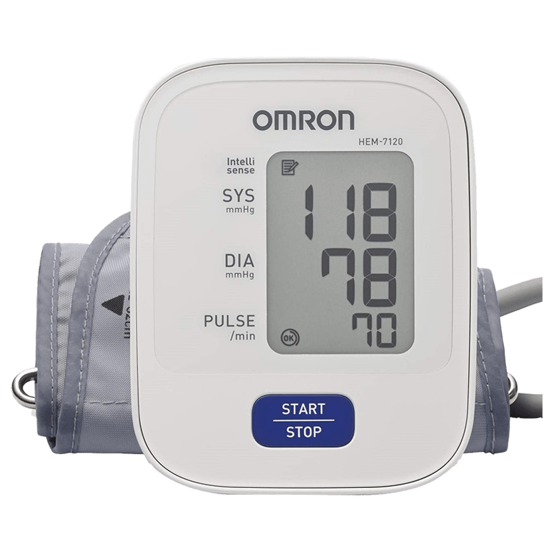 Omron Fully Automatic Digital Blood Pressure Monitor (Enhanced Intellisense Technology, HEM-7120, White)_1
