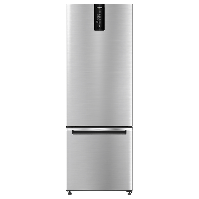

Whirlpool 355 Litres 3 Star Frost Free Inverter Double Door Refrigerator (Bottom Mount, Adaptive Intellisense Technology, IFPRO BM INV 370 ELT+, Omega Steel), No color