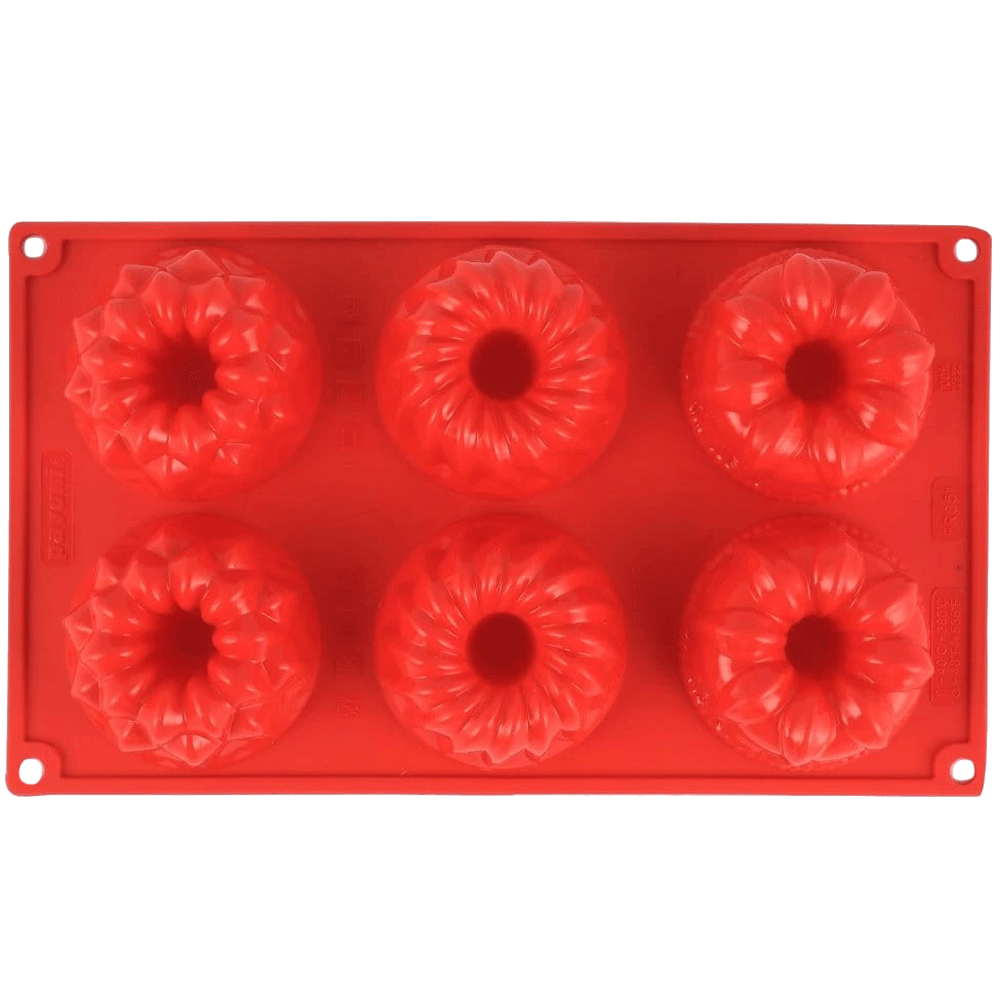 Wonderchef Pavoni Multi-Forme 6 Portions Mould for Microwave, Refrigerator (Good Elasticity, 63152909, Red)_1