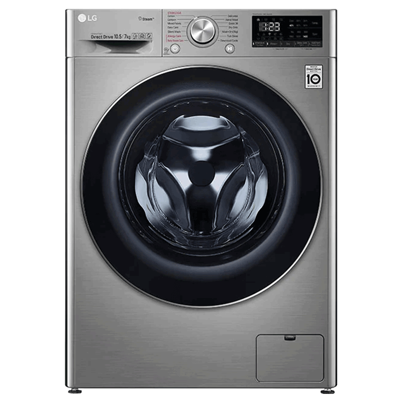 

LG 10.5 kg/7 kg Fully Automatic Front Load Washer Dryer Combo (LG Steam Technology, FHD1057SWS.ASSPEIL, Silver VCM), No color
