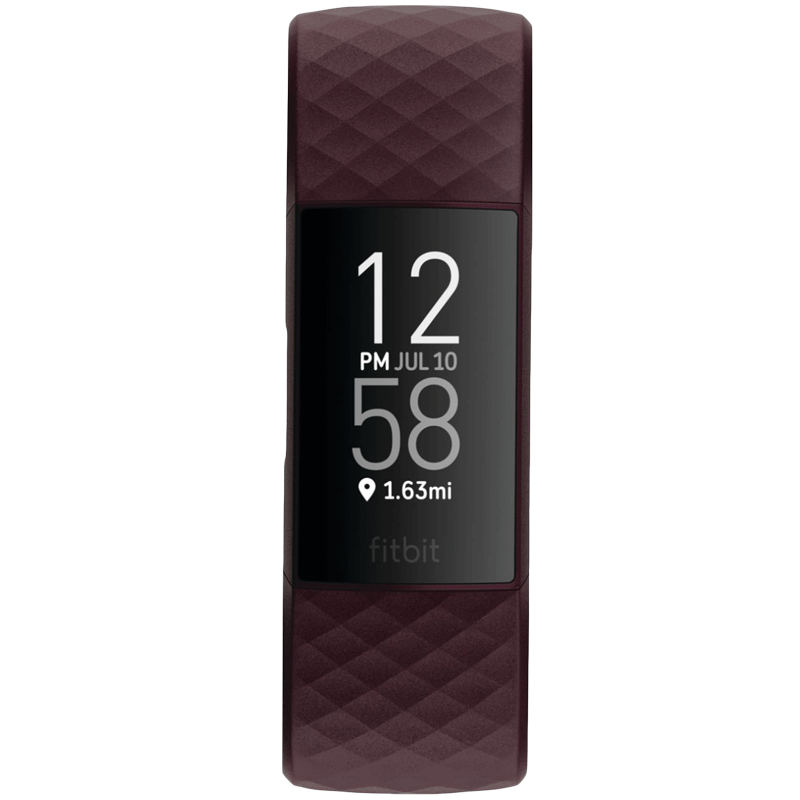 Fitbit Charge 4 Fitness Tracker (Built-in GPS, FB417BYBY, Black/Rosewood, Silicone Band)_1