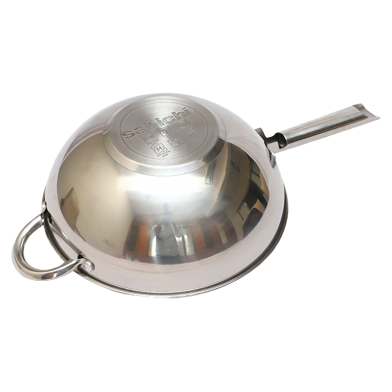 Sabichi Essential Stainless Steel Kadhai/Wok (2.5 litre, 26cm diameter, 93806-I, Silver)_3
