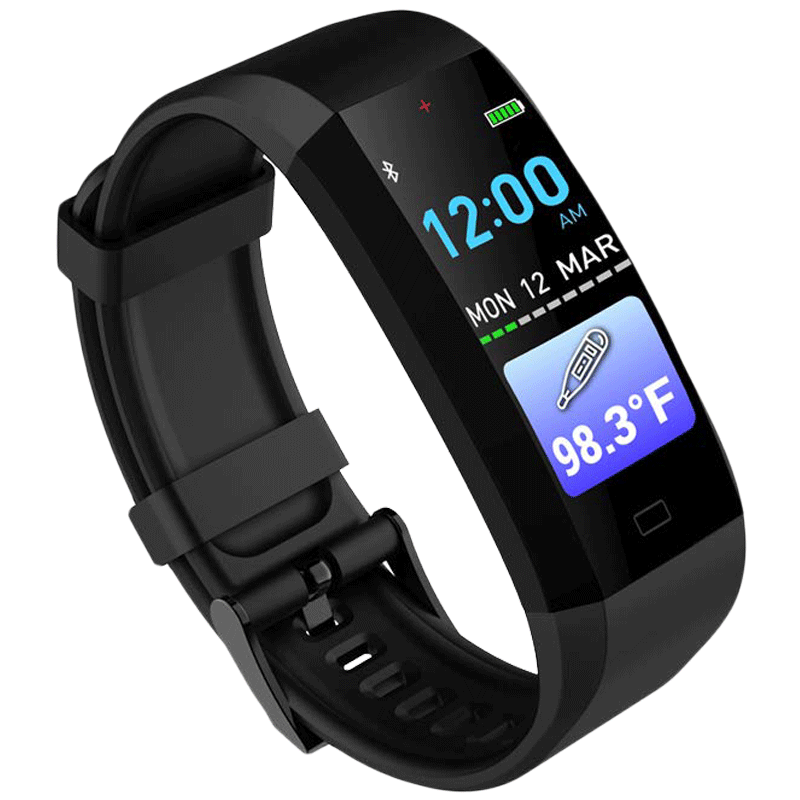 GOQii Vital 3.0 Fitness Tracker (Body Temperature Monitor, GQ3B3-VIATL 3.0, Black, Buckle Band)_1