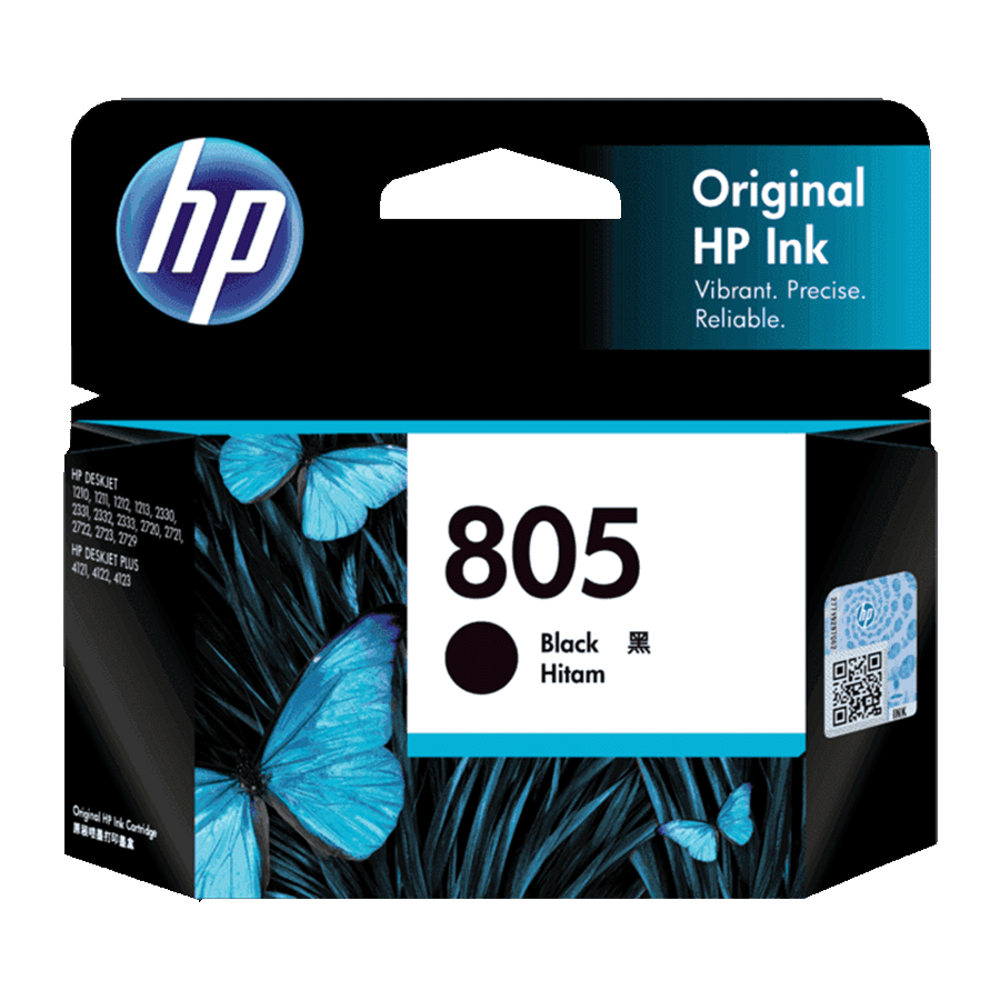 

HP 805 Original Ink Cartridge (120 Page Yield, 3YM73AA, Black), No color