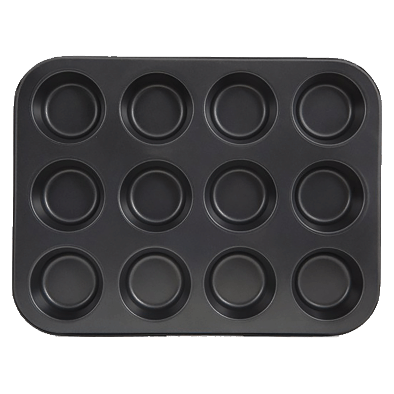 Sabichi 12 Cup Mould Muffin Tray for Ovens (106599, Black)_1