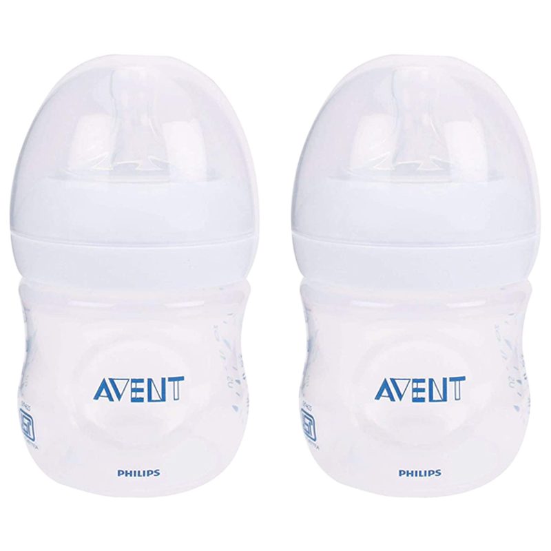 philips - philips Avent 125 ML 2 Pieces Natural Baby Bottle (SCF030/20, Transparent)