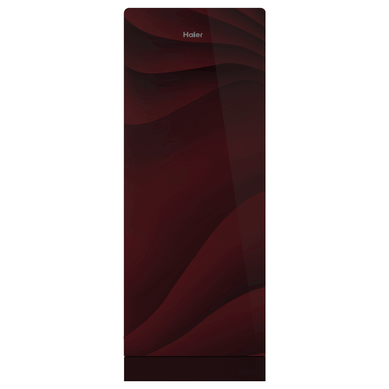 

Haier 220 Litres 3 Star Direct Cool Single Door Refrigerator (1 Hour Icing Technology, HRD-2203PWG-E, Wave Glass Red), No color