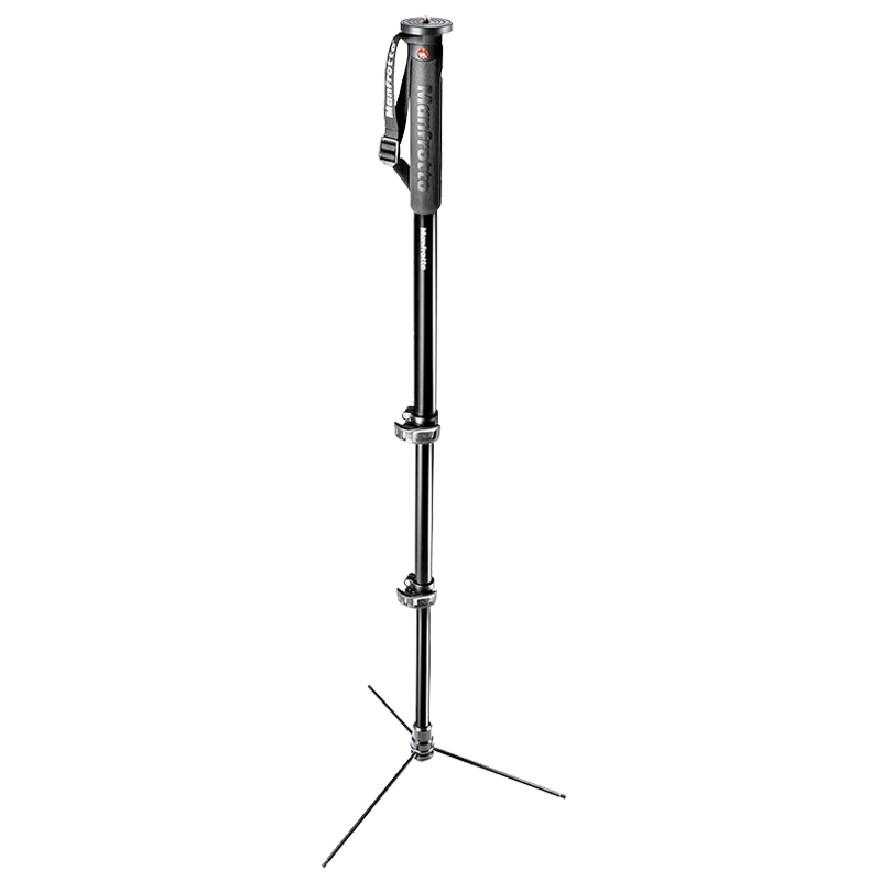

Manfrotto XPRO Base Adjustable 168 cm Aluminum Monopod For DSLR/SLR Cameras (Up to 10Kg, 3 Leg Section, MMXPROA3B, Black), No color