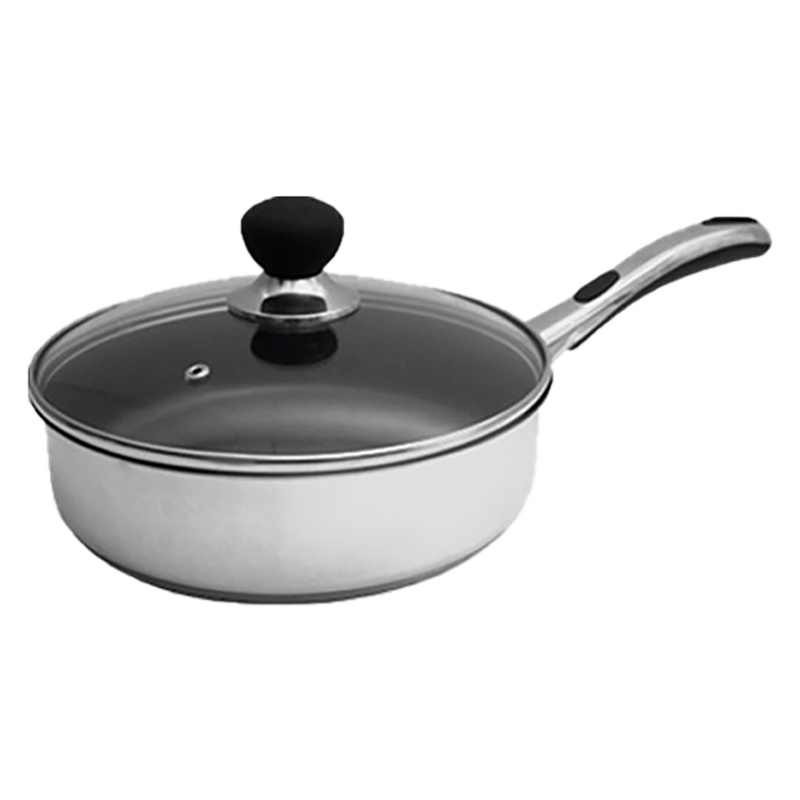 Sabichi Easy Grip Frying Pan (24cm diameter, 83043, Silver)