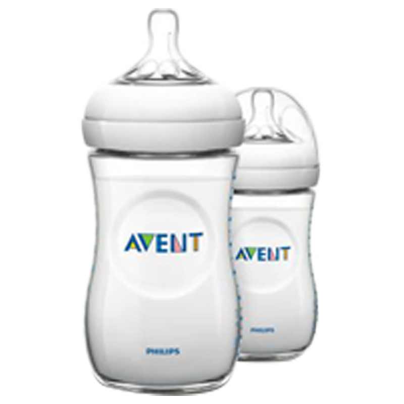 

Philips Avent 260 ML 2 Pieces Natural Baby Bottle (SCF033/20, Transparent), No color