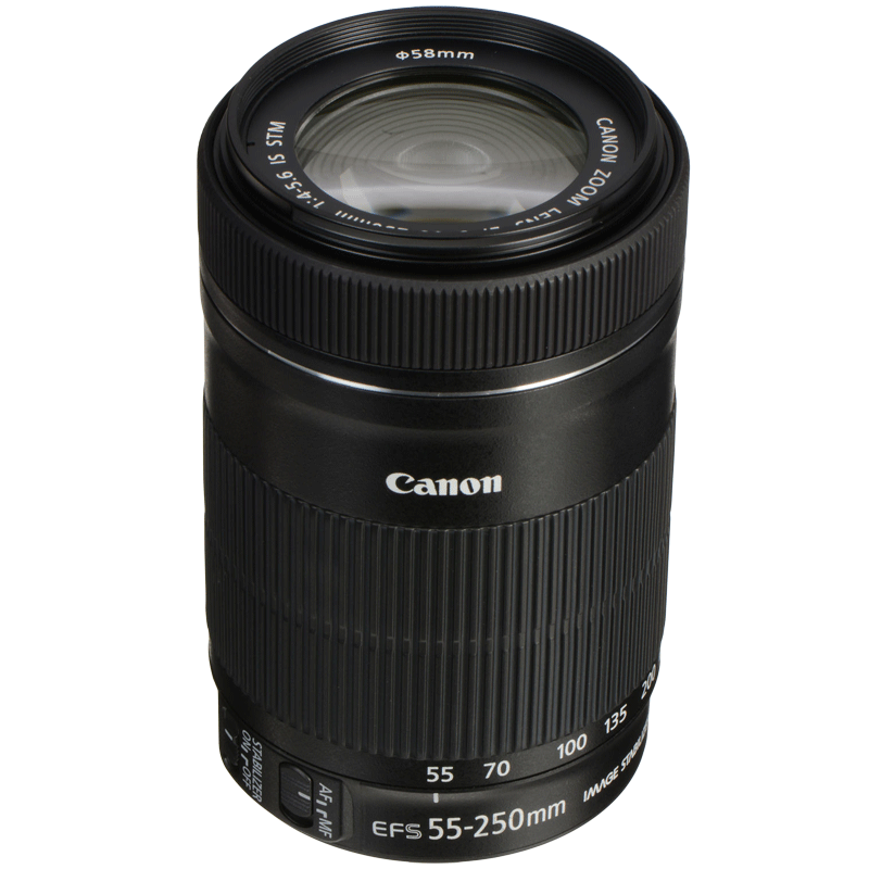 

Canon Lens (EF-S 55-250 mm f/4-5.6 IS STM, Black), No color