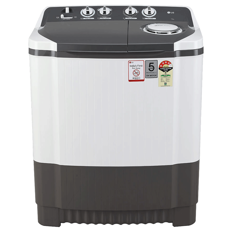 

LG 7 Kg 4 Star Semi Automatic Top Load Washing Machine (P7020NGAY, Dark Grey), No color