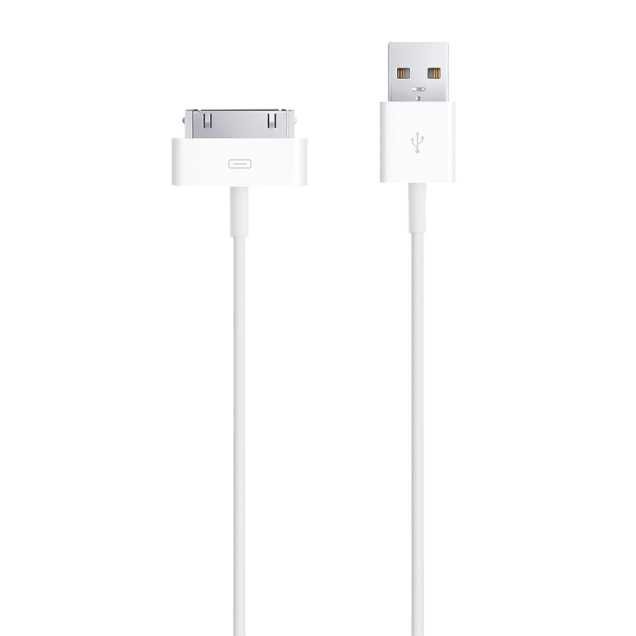 Apple 1 Meter 30-pin to USB 2.0 (Type-A) Data Transfer USB Cable (For iPhones/iPads/iPods, MA591ZM/C, White)_1