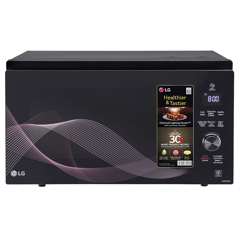 LG 32 Litres Convection Microwave Oven (Charcoal Lightning Heater, MJEN326UH, Black)_1