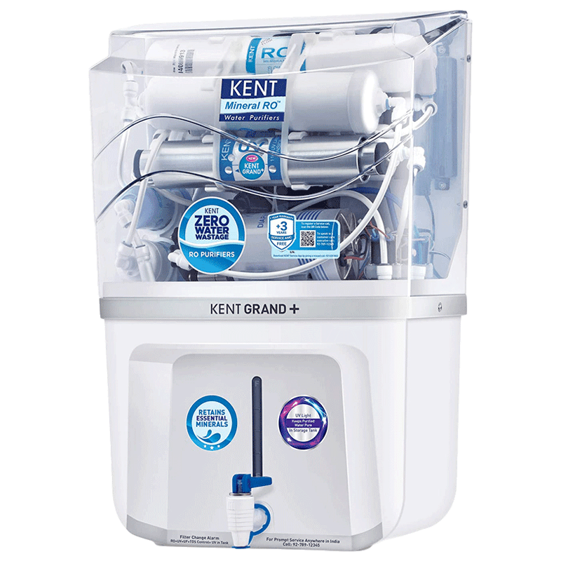 KENT - Kent Grand Plus RO+UV+UF+TDS Electrical Water Purifier (Safe and Tasty Drinking Water, 11099, White)
