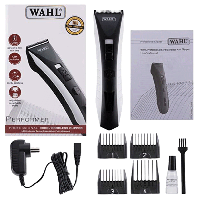 

Wahl Performer Stainless Steel Blades Cordless Clipper (Heavy-Duty Motor, 79803-024, Black), No color