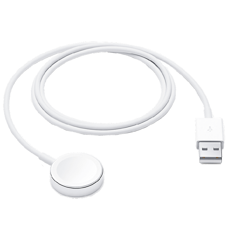Apple 1 Meter USB 3.0 (Type-C) to Lightning Data Transfer & Power/Charging Magnetic USB Cable (For Apple Watch, MX2E2ZM/A, White)_1