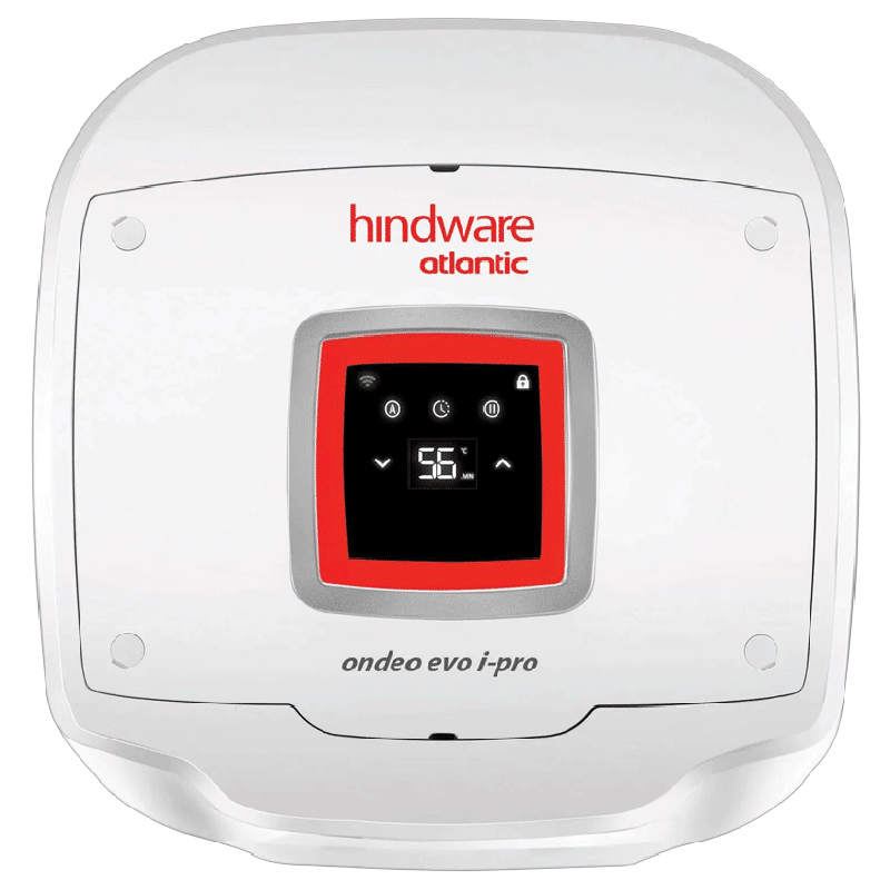 

Hindware Atlantic Ondeo Evo I-Pro 15 Litres 5 Star Storage Water Geyser (2500 Watts, SWH 15A-2D-I, White), No color