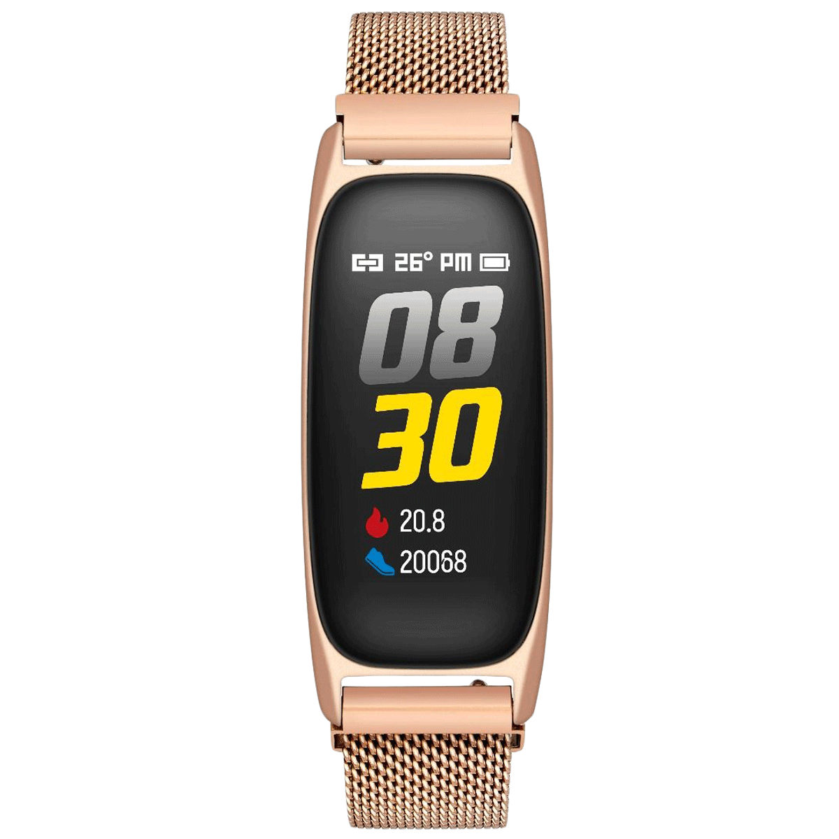 

Timex Smart Band (41.7mm) (Activity Tracking, TWTXB100T, Black/Rose Gold, Magnet Belt), No color