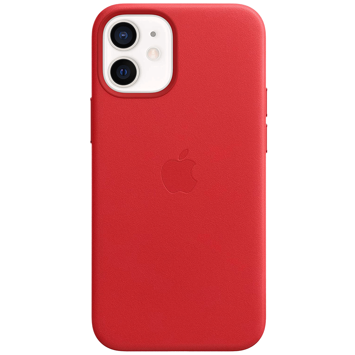 

Apple Leather Back Case For iPhone 12 Mini (Magsafe Charging Accessibility, MHK73ZM/A, (Product)Red), No color