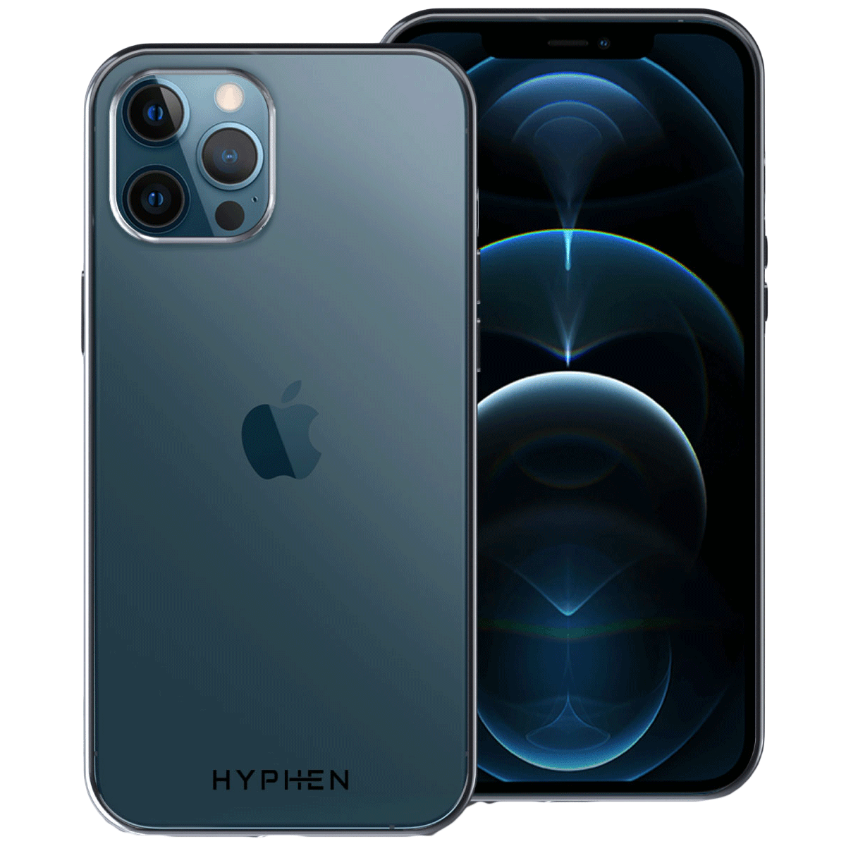 Hyphen Frame TPU Back Case For iPhone 12 Pro Max (Compact, Flexible and Slim Design, HPC-FXII679002, Silver)_1