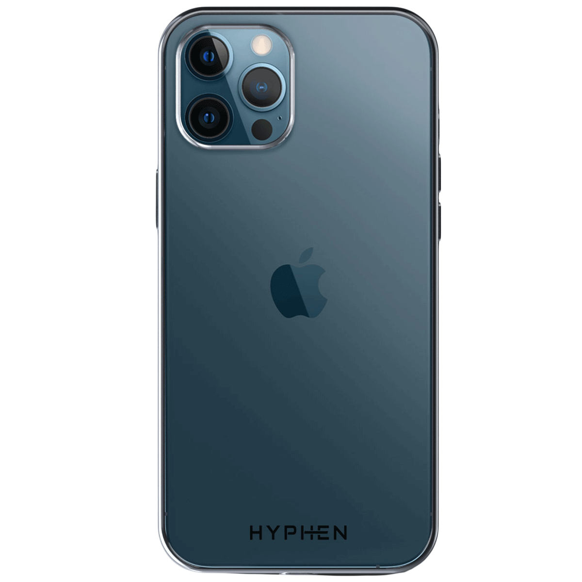 Hyphen Frame TPU Back Case For iPhone 12 Pro Max (Compact, Flexible and Slim Design, HPC-FXII679002, Silver)_3