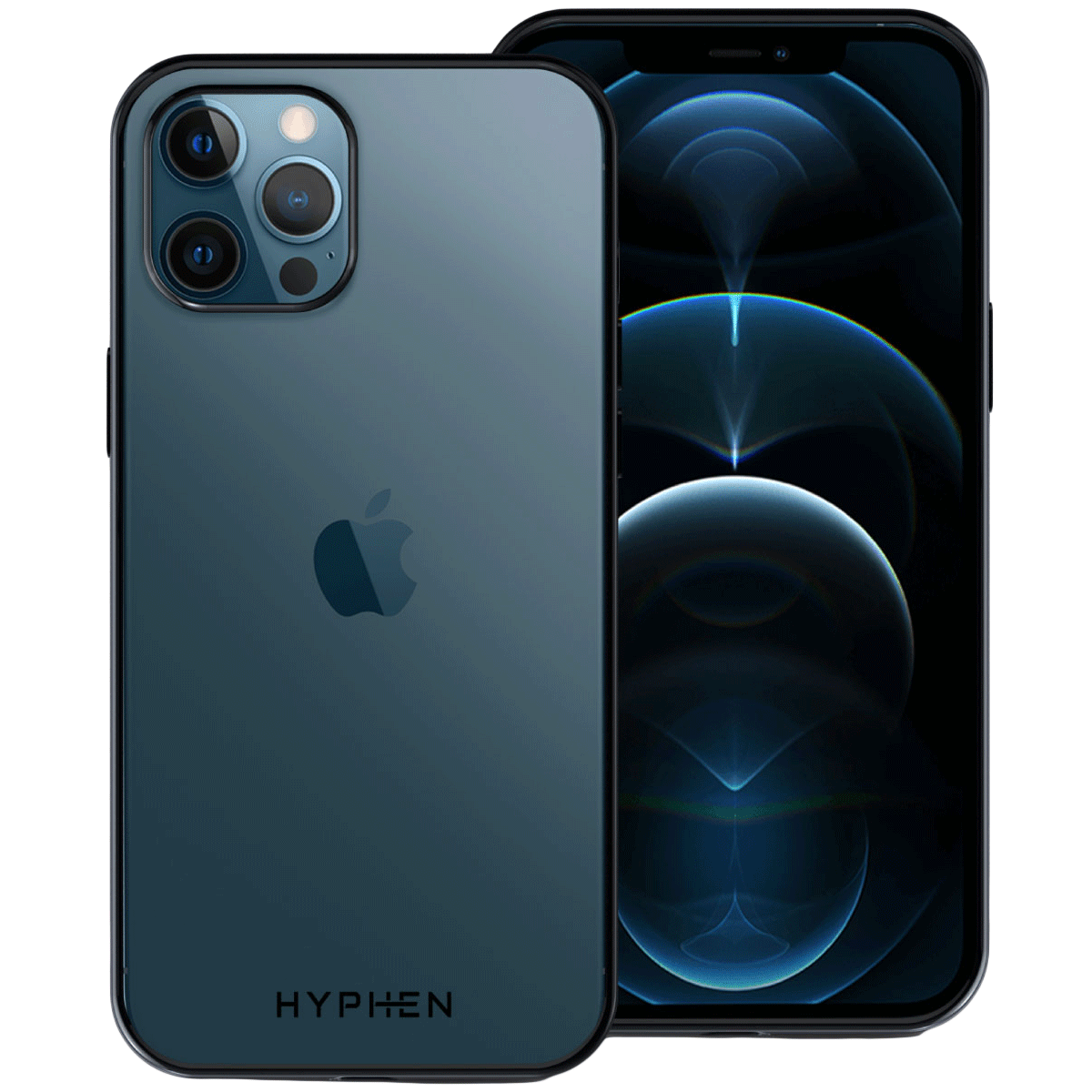 HYPHEN Frame TPU Back Cover for Apple iPhone 12 Pro Max (Compact, Flexible and Slim Design, Black)