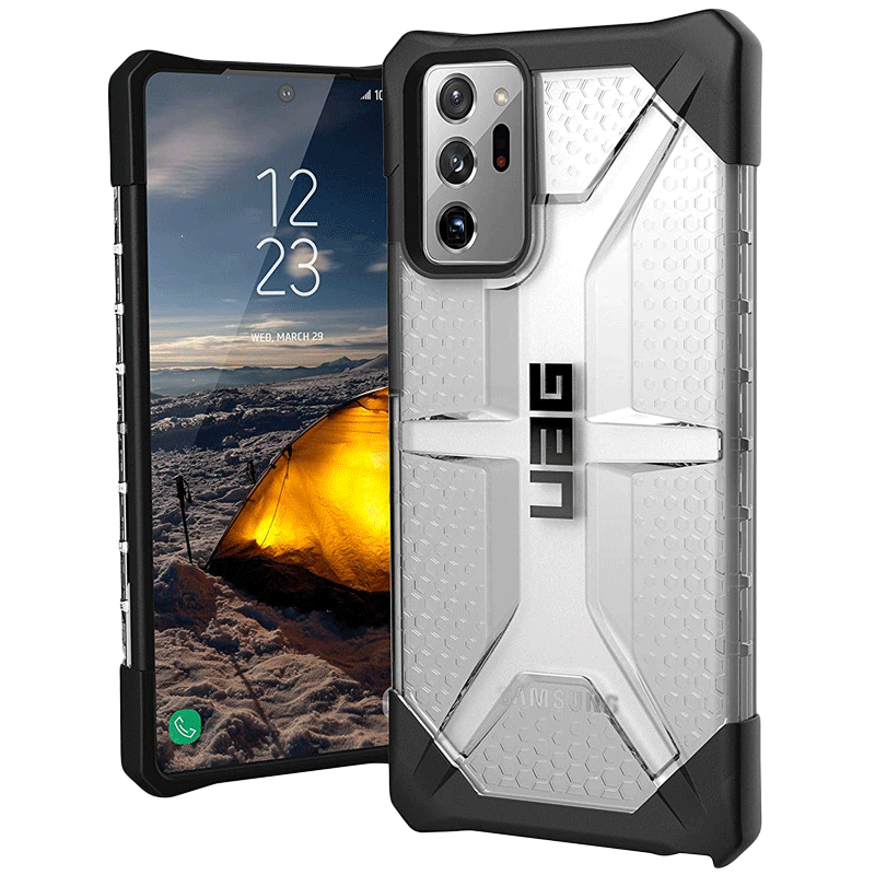 

UAG Plasma TPU and Polycarbonate Back Case For Galaxy Note 20 Ultra (Feather Light, UGPL_20NOTEU, Ice), No color