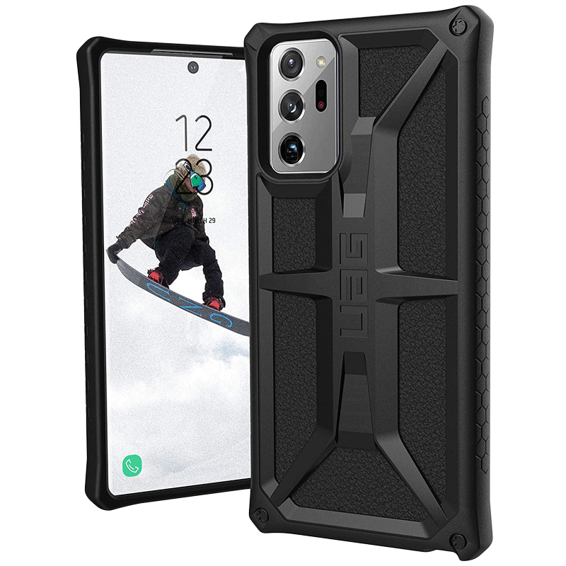 

UAG Monarch Leather Back Case For Galaxy Note 20 Ultra (Oversized Tactile Buttons, UGMO_20NOTEU, Black), No color