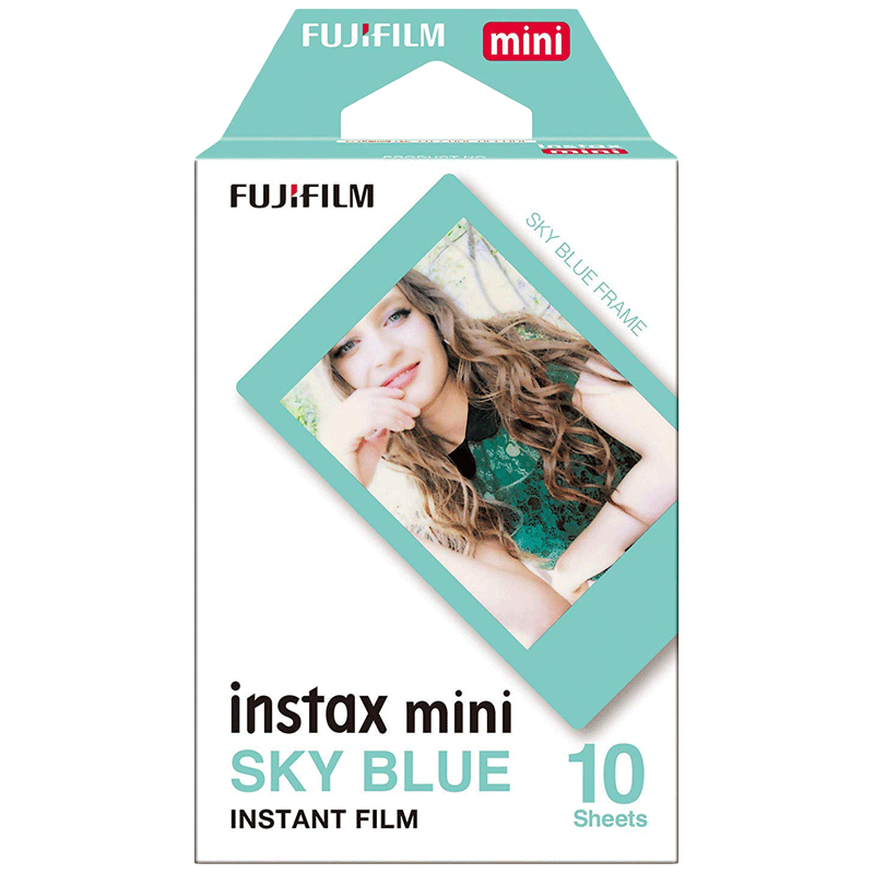 

Fujifilm Instax Mini Film Sheet (54 x 86 mm) Gloss Paper (10 Shots, 450gsm, 16537055, Sky Blue), No color